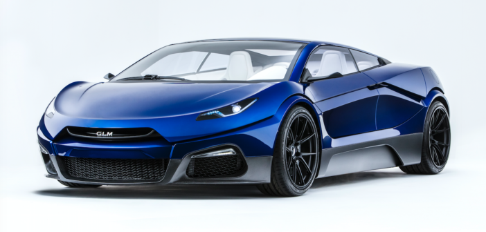 The GLM G4 electric supercar concept, revealed at the 2016 Paris Motor Show