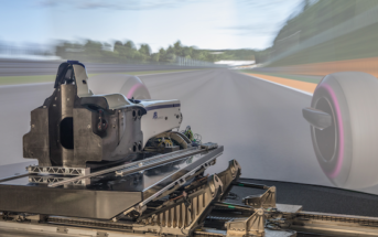 AB Dynamics’ aVDS driving simulator with a Formula 1 car in place