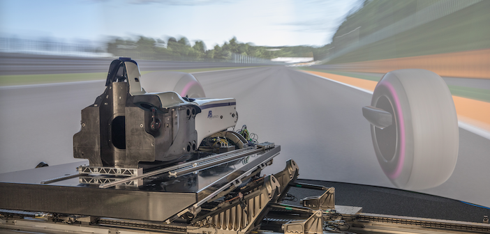 AB Dynamics’ aVDS driving simulator with a Formula 1 car in place